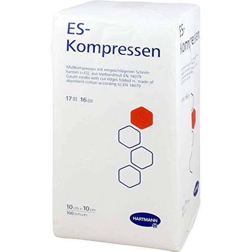 ES-KOMPRESSEN unsteril 10x10 cm 16fach 100 St