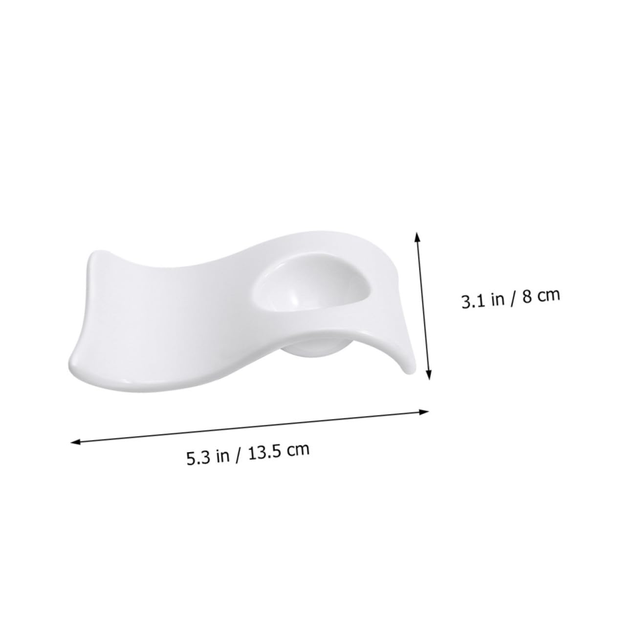 TOYANDONA 6pièces Lot de Porte-œufs Céramique Pratiques Assiettes à Œufs Design Ondulé Moderne Faciles à Nettoyer pour Apéritifs Et Œufs Durs Table à Manger
