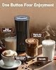 Milk Frother, Morpilot 4 in 1 Electric Milk Frothers|Hot & Cold Milk Foamer| Automatic Milk Steamer, 240ml, 400w, Smart Temperature Controls, Silent Operation, for Coffee, Cappuccino, Black