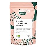 Island Source Organic Coconut Milk Powder 1kg Pouch, Natural Vegan, Gluten Free, Pure Powdered Coconut Milk for Smoothies and Baking