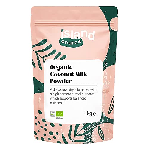 Island Source Organic Coconut Milk Powder 1kg Pouch, Natural Vegan, Gluten Free, Pure Powdered Coconut Milk for Smoothies and Baking