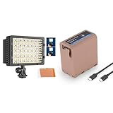 NEEWER 160 LED CN-160 Dimmable Ultra High Power Panel Digital Camera/Camcorder Video Light, LED Light Compatible with Canon Nikon Pentax, NP-F970 Replacement Battery 7800mAh Included