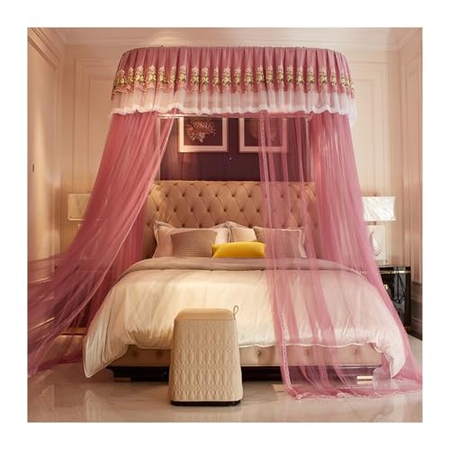Ciel de lit princesse pour filles moustiquaire double couche lit Queen Size - 2