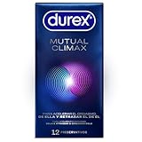 Durex Preservativos Mutual Climax, para acelerar el orgasmo de ella y retrasar el de él, 12 condones