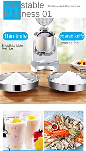 FENJIU Softdrinks Smoothie Maker, Elektrischer Kalte Fischgerichte Ice Shaver, Edelstahl 304, Zweifach Kraftverstellbare… – Bild 4