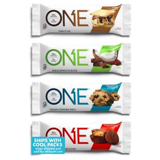 ONE Protein Bars, Chocolate Lovers Variety Pack, Gluten Free 20g Protein and Only 1g Sugar, S'Mores, Chocolate Chip Cookie Dough, Peanut Butter Cup & Almond Bliss, 2.12 oz (12 Pack)