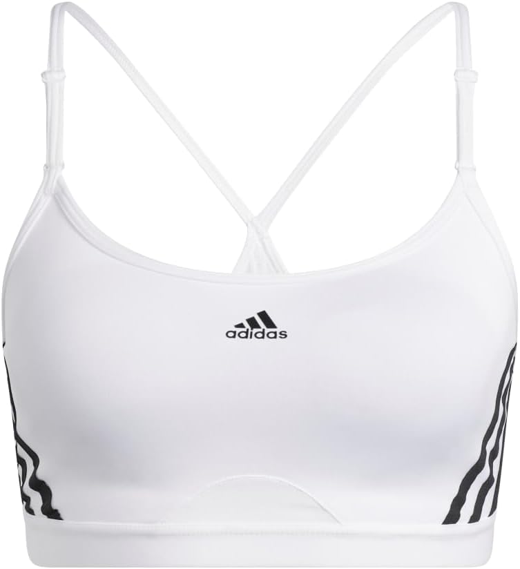 adidas Women's Training Light Support 3 Stripe Bra