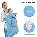 SONARIN Windproof Baby Carrier Cover,Warm Hooded Winter Cover for Baby Carrier with Coral Fleece Liner,Universal Sling Cloak Cape Stroller Covers with Front Pocket(Coffee)