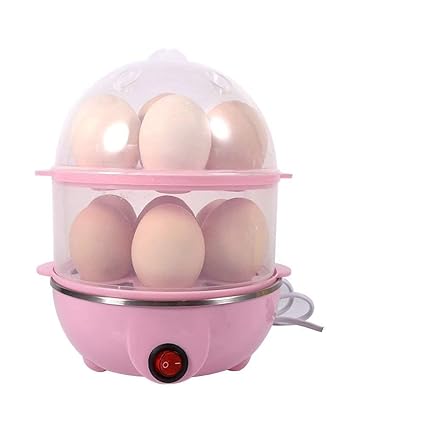 AMGO APPLIANCES Double Layer Egg Boiler Electric Automatic Off 14 Egg Poacher , (MultiColor)
