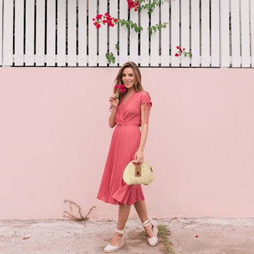 Image of Straw Clutch Purses for Women Rattan Woven Beach Handbag Summer Purse with Detachable Strap Basket Crossbody Bag