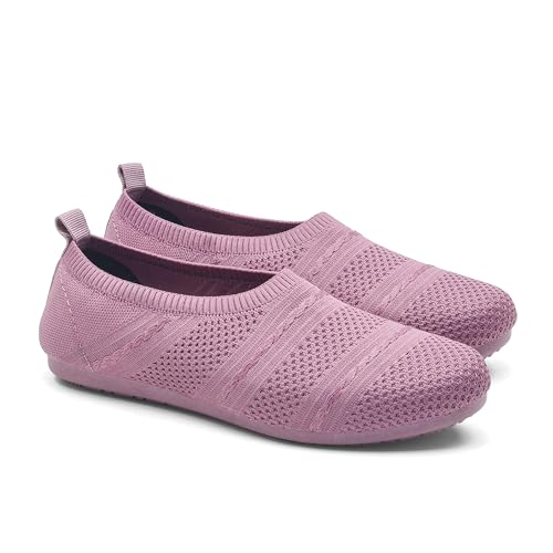Image of ASIAN ZERI-02 Women's Knitted Slip-On Casual Shoes | Lightweight, Memory Foam, Flexible & Breathable Footwear for Walking, Travel & Casual Use