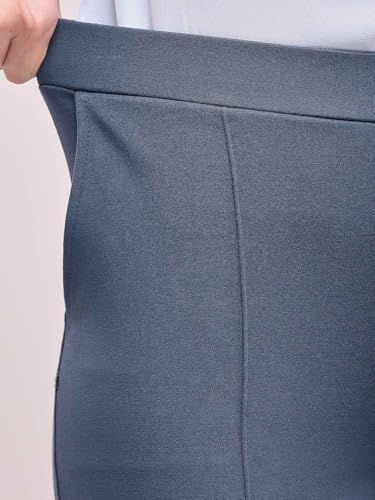 Image of FableStreet Women Formal Trousers | Tapered Fit Mid Rise Ankle Length Design | Solid Pattern & Plain Weave Fabric | Office Wear & Business Casual Pants