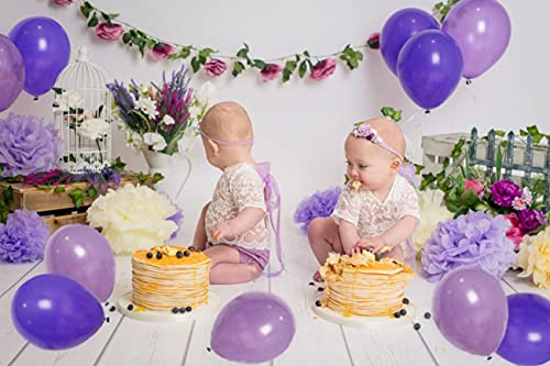 100Pcs Balloons Purple Lavender Mixed Balloons Latex 10 Inch Pearl Helium Purple Balloon For Wedding Birthday Graduation Party Decorations #TOP3