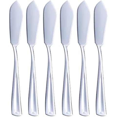 GoGeiLi Butter Spreader Knife, 8.1-inch Stainless Steel Cheese Spreader Knife, Paste Spreader Set of 6, Dishwasher Safe Cover