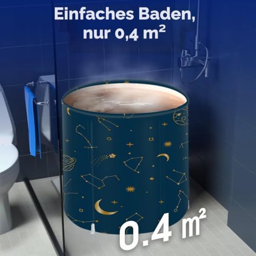 Tragbare faltbare Badewanne, separates Familienbadezimmer, SPA-Wanne, Einweichen, Stehbadewanne für Duschkabine, effiziente Temperaturaufrechterhaltung, ideal für heißes Bad, Eisbad (Farbe 44)