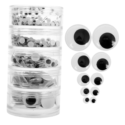 VICASKY Eyes for Crafts Round Plastic Safety Eyes Mini Googly Eyes Boys and Girls DIY Projects Scrapbooking Decorations