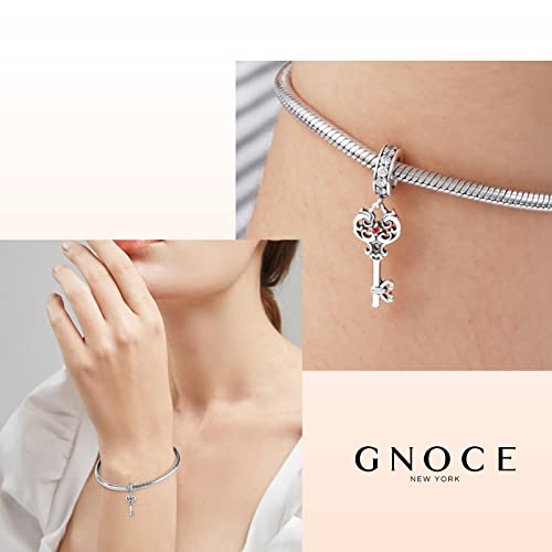Image of GNOCE Witch Cauldron Pendant Charm,S925 Sterling Silver with Ruby Gemstones Dangle Charms Bead For Bracelets /Necklace Jewelry Gift For Women Girls Wife Daughter