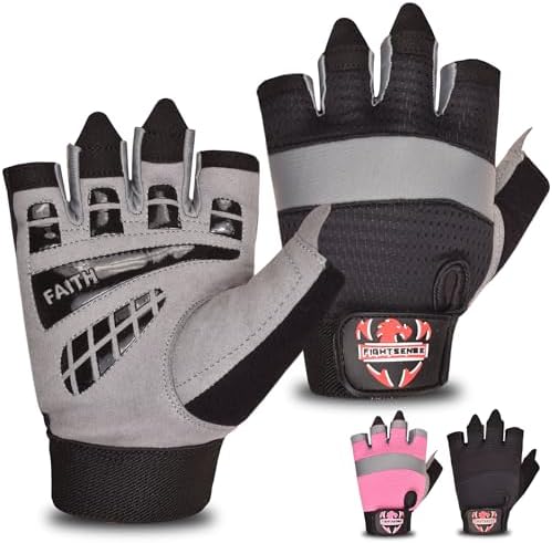 FIGHTSENSE Guantes de Gimnasio para Hombre y Mujer,Guantes de Lev...