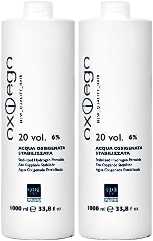 Ever Ego 20 Vol 6% Stabilized Hydrogen Peroxide 1000ml 33.8oz (Pack of 2)