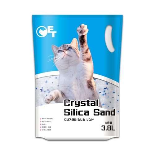【OFT】 クリスタルシリカサンド 3.8L(1.5kg) シリカゲル ネコ砂 脱臭 健康 猫砂 猫 ネコ ねこ 消臭 鉱物 砂ぼこり OFT トイレ 散らかりにくい 臭い 仔猫 固まらない