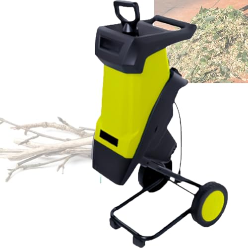 Trituratore elettrico per legno per la pulizia del giardino, design automatico, include custodia per una facile manutenzione