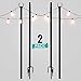 Holiday Styling String Light Poles for Outdoors (2 x 9ft) Push Down Middle to Stay Strong Straight and Sturdy with LED Hanging Solar Bulbs for House Garden Cafe Wedding Party