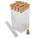 ocpcrn Glass Test Tubes with Cork Stoppers,Glass Test Tubes with Cork Stoppers Pack of 100 0.39x2.95 Inches Transparent