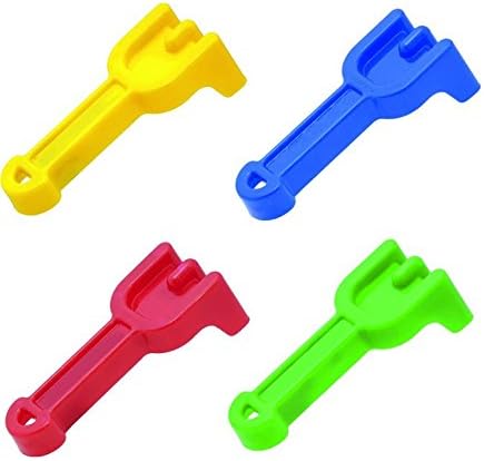 Miniland Sand Toys, Outdoor Toys for Toddlers 1-3, Beach Toys for Toddlers 1-3, Outdoor Play for Beach Vacations and Pool Fun | Set of 4 Baby Rakes