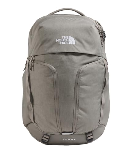 Image of The North Face Women's Surge Commuter Laptop Backpack - Everyday Travel Bag, Laptop Sleeve, Water-Repellent, Stone Slab Light Heather /Stone Slab, One Size