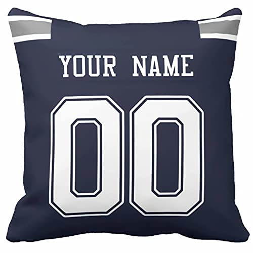 Image of ANTKING Throw Pillow 2 Pack with Custom Name and Number Personalized Gift for Men Women Boys
