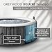 INTEX 28439EP PureSpa Greywood Deluxe Inflatable Spa Set: Includes Energy Efficient Cover – Spa Control App – Wireless Control Panel – 4 Person Capacity – 77