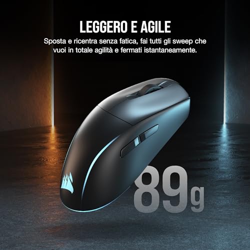 M75 WIRELESS RGB Mouse da Gioco FPS Leggero – 26.000 DPI – Pulsanti Laterali Intercambiabili – Compatibile con iCUE – PC – Nero - Mouse gaming - Immagine 5