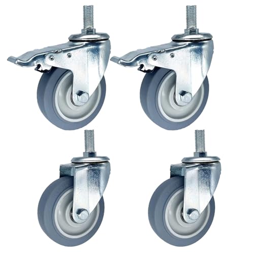 Aenmezen 4 3C` 360x ] LX^[ u[Lt M20*60mm XeLX^[ ׏d300 kg É Sԗ ؍ނ^CȂǏɓKp Ȃ(2swivel+2with brake,5")