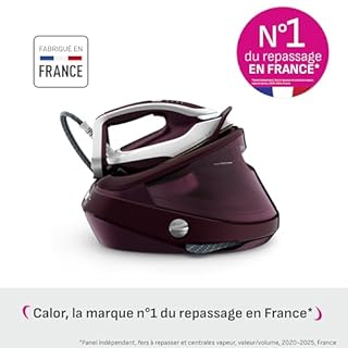 Calor Pro Express Vision, Centrale Vapeur Haute Pression, 8,3 Bars, Débit vapeur 680 g/min, 5 réglages, Technologie LED Vision, Fabriqué en France, GV9810C0