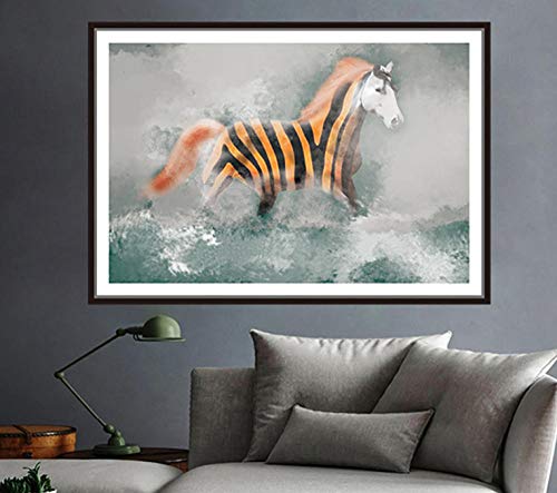 Decoración moderna sin taladro con cuadro nórdico de rinoceronte 3