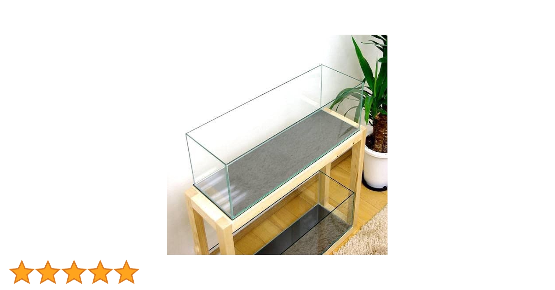【美品】60cmオールガラス水槽600×450×600 Amazon | GLASIA GL-600C 60cmスリムオールガラス水槽 (60×20