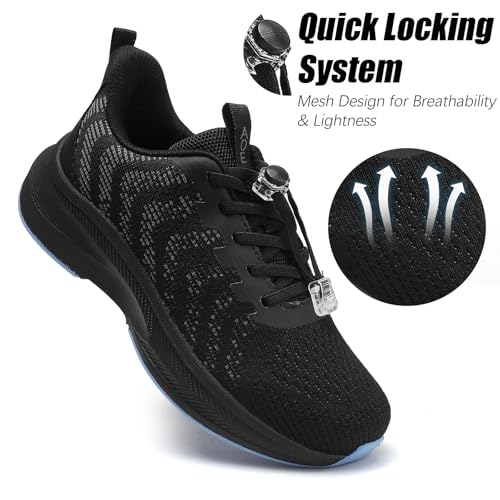 AOE Diabetic Shoes for Men and Women, Wide Slip-on Shoes for Swollen Feet Walking Sneakers for Elderly Foot Pain Relief2