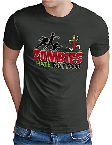 T-shirt zombie OM3 pour homme fort résout le manque de style en taille XXXXL gris