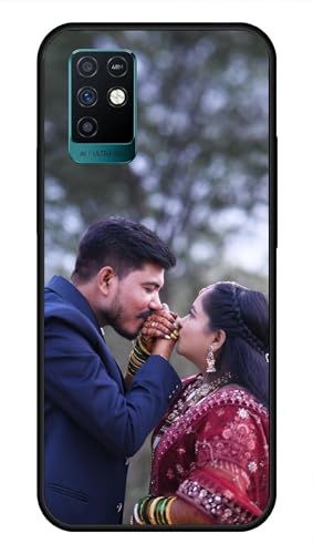 Image of NDCOM for Customised Infinix Note 10 Back Cover | Slim Matte Infinix Note 10 Phone Case | Mobile Cover DIY Personalised Photo Design | Customized Gift Custom Text Name Printed Glass Case