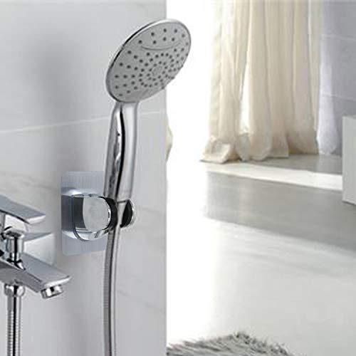 2 Pcs Strong Adhesive Chrome Shower Head Holder Adjustable Shower Wand Holder,Handheld Shower Head Wall Mount Bracket Showerhead & Bidet Sprayer Bracket For Bathroom #TOP1