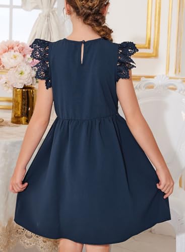 Girls Dresses Tween Summer Formal Lace Sleeveless Wedding Flower Girl Dress Size 6-15 Years Old - Image 4