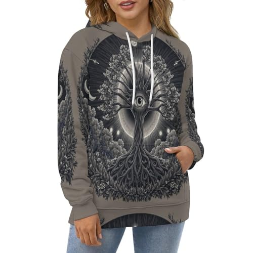 Sweatshirt ciel nocturne mystérieux pull à capuche aux finitions soignées
