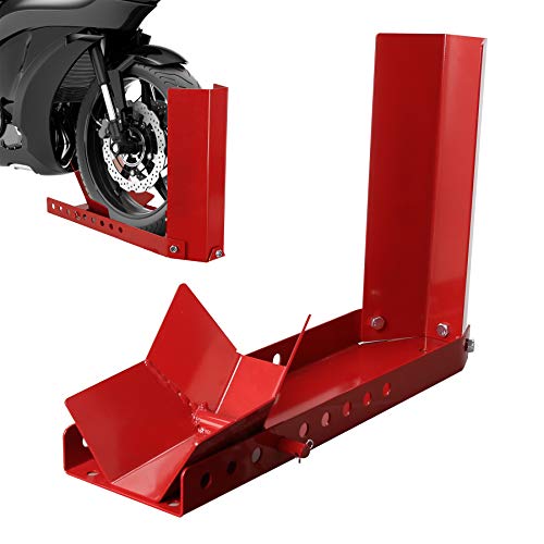 Herrselsam Motorradwippe 1 Stück Motorradständer Anhänger Vorderrad Motorrad Montageständer Vorderradklemme Motorrad Ständer Geeignet für 8-24 Zoll Reifen Verladehilfe Transportständer Radwippe