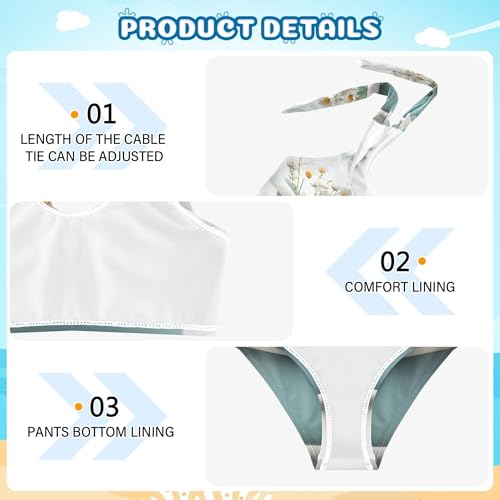 Tub Daisy Flower Bubble Girls Bikini Sets 2 Piece Swimsuits Bathing Suit Swimwear4