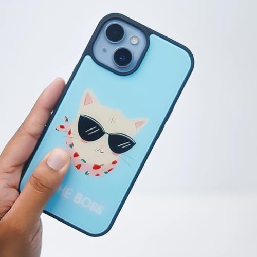 Image of PEEPERLY Back Cover Case for iPhone 13 Pro Max Scratch Resistant Anti-Slip TPU Shockproof Protective Durable Dapper Cat Boss Attitude Case for Girls & Women(Pattern1)