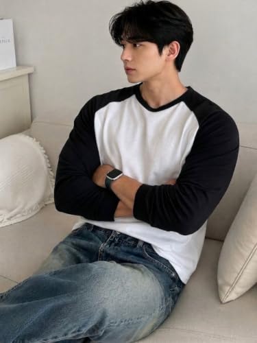 Image of Men's Polycotton Round Neck T-Shirt | Full Sleeve Casual T-Shirt for Men | Soft, Breathable Regular Fit for Everyday Wear