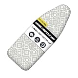 UniSimp Small Ironing Board Cover and Pad 12.5"x30" Small Iron Board Cover with Padding, Tabletop Mini Ironing Board Cover and Pad Small Size, Cotton Canvas,Heat Resistant, Drawstring Geometric