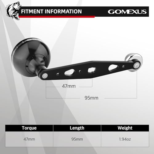 GOMEXUS Power Handle for Daiwa Lexa, Coastal TW, Millionaire Shimano Tranx 300 400 Calcutta Conquest 300 400 Saltwater Fishing - Thumbnail 7