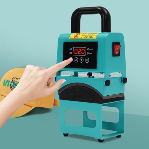 Prensa térmica para gorras mini con control preciso azul miniatura 6