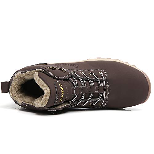 Image of TSIODFO Fashion Men Boots Winter Waterproof Outdoor Hiking Shoes Leather